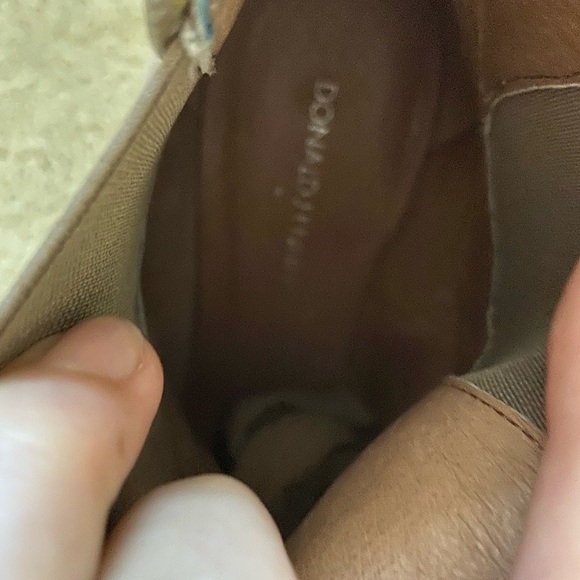 Donald J Pliner Dillon-On ankle wedge booties size 8.5 in Taupe oily suede color - Picture 3 of 9